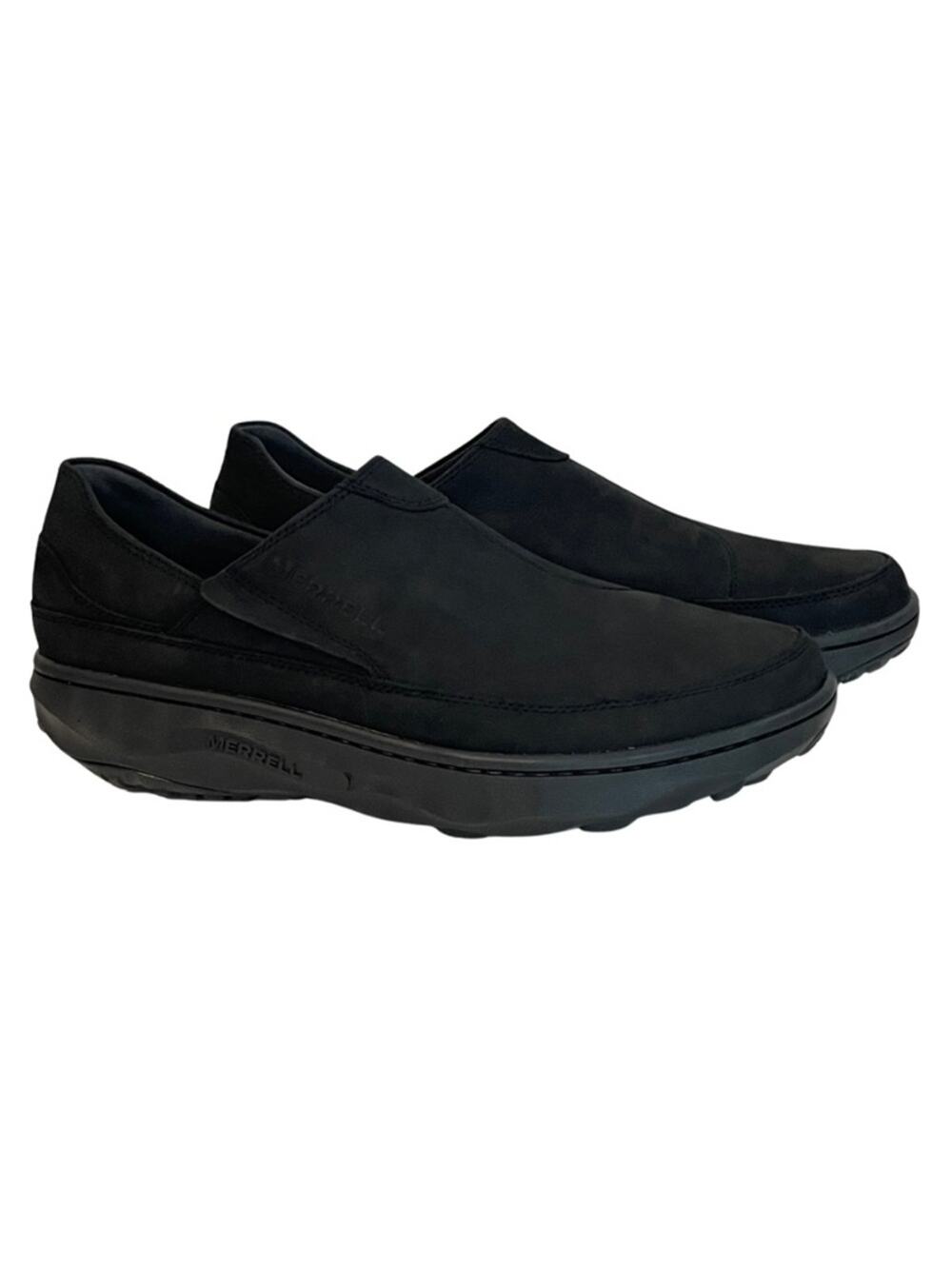 Merrell Men’s Silvo Moc Slip-On Shoes Leather Loafers Comfort Sz 11 Black NWOT